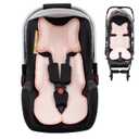 Baby Car Seat Cooling Pad, Mink Dot Carseat Cooler Mat for Girls Boys, Stroller Pad with 3D Breathable Mesh, Multifunctional Infant Insert Liner for Summer