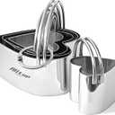 ALLTOP Biscuit Cutters with Handle, Stainless Steel Cookie Cutter, Professional Baking Essential Tools for Valentine's Day - Heart Shaped