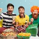 OHOME Football Party Supplies - 40 Pack Super Game Bowl Party Decorations 2026 | Football Plates Disposable Trays for Football Party Favors - Football Accessories Decor for Birthday Party