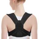 Posture Corrector for Women and Men, Adjustable Upper Back Brace for Clavicle Support and Providing Pain Relief from Neck, Shoulder, and Upper Back (Black, Large/XLarge)