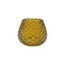 Holiday Home 4in Pinecone Glass Candle Holder - Yellow, 1 ct