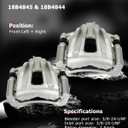 cciyu 18B4845 18B4844 Front Left & Right Brake Calipers With Bracket For Jeep For Liberty 2002-2007