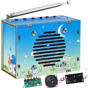 Science Kits for STEM Kits for Kids Age 8-10, STEM Toys Build Your Own FM Radio Kit, DIY Electronic Craft Projects Gifts for Teen Girls Boys 9 11 13 15 16+ Year Old (Printed Blue)
