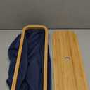 LONBET Toilet Paper Storage for 12 Rolls, Stackable & Foldable - The Ultimate Bathroom Organizer - Waterproof Basket with Bamboo Lid - Elegant Toilet Paper Storage Holder, Blue