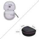 Headphone Case Compatible with Beats Studio Pro/Solo 4 / Studio 3 / Solo 3 / Picun B8 / BERIBES/JLab JBuds Lux ANC Wireless Bluetooth Noise Cancelling HeadphonesOuter Black+Inner Grey