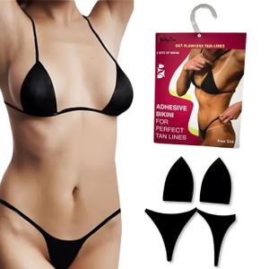 Adhesive Bikini for Spray Tan Solution 3-Pack Brazilian Self Tanning Bikini Tape for Flawless, Streak-Free Tan Lines  Gentle, No-Slip Fit for Sun, Spray & Bed Tanning  For All Skin Types