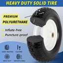 GICOOL 16" Solid Wheelbarrow Tire, 4.80/4.00-8" Flat-Free Tire and Wheel, 6" Centered Hub, 5/8" Axle Bore Hole for Wheel Barrow Garden Utility Cart Replacement, 1 Pack-6" Hub