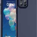 SUPFINE for iPhone 12 Pro Max Case,Premium Liquid Silicone with [Soft Anti-Scratch Microfiber Lining][Upgraded Camera Protection] Slim Shockproof Phone Case for Men Women Girls,Midnight Blue