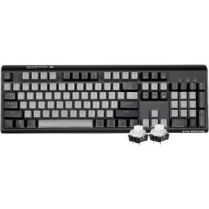 Hexgears GK735 Wired Full Size Mechanical Keyboard, Aluminum Housing Built for Gamers w/Kailh Box White Switch, White Backlit + Surrounded by RGB Light Strip, 104 Keys Gaming Keyboard for PC/Mac