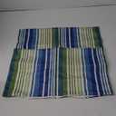 DYTXIII Set of 2 Outdoor Lumbar Pillow Covers Waterproof 12 x 20 Inch, Rectangle Decorative Fade Resistant Throw Pillowcase for Balcony, Porch, Couch and Patio Furniture Use - Stripe Blue Green