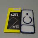 JETech Magnetic Case for iPhone 17 Pro Max 6.9-Inch Compatible with MagSafe, Shockproof Phone Bumper Cover, Anti-Scratch Clear Back (Deep Blue)