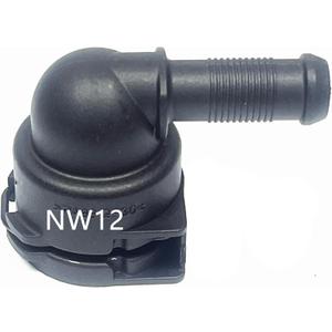 NW12 Coolant Hose Connector,Quick Connect Fitting Elbow, 90° Radiator Joint