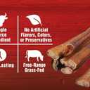 3 x Bully Stick,Small, Single-Ingredient, Premium, All-Natural Grass-Fed Bull Stick, Long Lasting Dog Chew for Aggressive Chewers - 6.5 oz | for Medium Dogs (EXP 12/01/25)