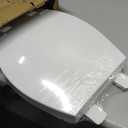Soft Close Toilet Seat, Fit Elongated and Oval Toilets, Quick Release Hinges for Easy Clean, Two Mounting Options for Easy Installing, Heavy Duty, Never Loosen, White