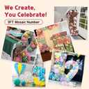 imprsv 3FT Mosaic Numbers for Balloons, Balloon Mosaic Number Frame, Marquee Number 1, One Balloon for First Birthday, DIY Assembly Required Large Cardboard Numbers, First Anniversary Decor