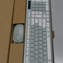 Wireless Keyboard and Mouse Combo, Full-Sized Wireless Keyboard and Adjustable DPI Mouse, 2.4GHz USB Receiver, Silent Keyboard and Mouse for PC, Windows, MAC, Desktop, Laptop (Avocado Green)