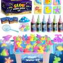 MINISENTIALS Magic Water Elf Toy Kit - Glow in The Dark Aqua Gel 6 Colors with 6 Molds - Magic Squishy Maker Water Fairies Birthday Party Favors DIY STEM Toy for 3-8 Years Old Kids