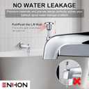Enhon Tub Spout with Diverter, Slip-Fit Bathtub Faucet Spout Replacement, 1/2 Copper Pipe Connection, Easy to Install, Universal for Bathroom Shower(Chrome Color,1 Pack)