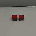 Miniature Furniture for Dollhouse Coffee Table Stool Smooth Edges Birch Material for Home Decor and Toy House Decoration, Red Brown, 2 Pieces