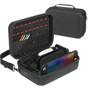 Sylzethion Switch 2 Case(2025), Hard Shell Travel Case with 18 Game Card Slots, All-in-One Protection for Switch 2 Console & Pro Controller Accessories