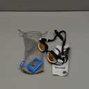 OMID Kids Swim Goggles, P2mini Polarized Swimming Goggles Comfortable for Age 6-14 (A6-mirrored Red Lens Blackwhite Frame)