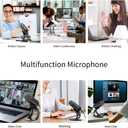 LIANGSTAR USB Computer Microphone, Podcast Mic Desktop with Mute Button for Recording Streaming, Omnidirectional Condenser, Plug&Play Stand with Volume Control for PC, Laptop, Mac, YouTube