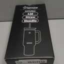 Sipraw Tumbler with Handle, Insulated Tumbler with Lid and Straw, Stainless Steel Travel Coffee Mug, Hot and Cold Tumbler, Perfect for Camping, Travelling & Gifting, 40oz, Black