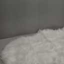 Ashler Faux Fur Rug, Fluffy White Small Sheepskin Rug, Ultra Soft 2x3 Ft Mat, Machine Washable Shag Mats, Nursery Throw for Bed, Living, Kids Room