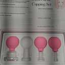 okmaba 3PCS Glass Facial Cupping Set, Anti Aging Face Cupping Cups for Face & Neck Lift, Glowing Skin - Rejuvenation, Lymphatic Drainage, Facial Vacuum Suction Cups (Pink)