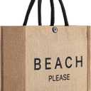 Trifabricy Beach Bag for Women, Woven Straw Beach Tote Bag Waterproof, Weaving Swim Gym Shopping Travel Bags with Button