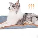 Petmarket Pet Heating Pad, Indoor Waterproof Electric Heating Pad for Dogs Cats with Two Level Adjustable Temperature, Chew Resistant Cord, Detachable Cover -Large 27.5x17.7x0.5 (Grey)