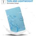 2 x Dteck for Samsung Galaxy Tab A7 Lite 8.7" Case 2021 (SM-T220/T225/T227), Cute Butterfly PU Leather Shell Cover Protective Folio Case with Card Slots/Pocket, Lightweight Slim Fold Stand Case, Blue