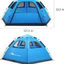 MOON LENCE Pop Up Camping Tent, 3-4 Person Portable Automatic Instant Tent Windproof for Camping, Hiking, Mountaineering