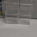 Amazing Abby - Glamour - 2-Pack Acrylic 3-Compartment Makeup Organizer, Transparent Plastic Lipstick Holder, Perfect Bathroom Vanity Storage Solution for Lipsticks, Nail Polishes, and More