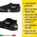Cressi Neoprene Adult Anti-Slip Sole Boots for Water Sports: Scuba Diving, Snorkeling, Rafting, Windsurfing, Italy-made, 12,Black