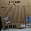 keny 29"-42.5" Baby Gate for Stairs, Auto Close Safety Dog Gate, Pressure Mounted Easy Walk Through Pet Gate for Doorways, Durable Stair Gate, 30" Tall, White