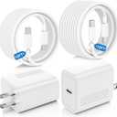 40W USB C Fast Charger for iPhone 17/ Air/16/15 Pro Max,2Pack 10FT Type C Charger Block & Cable, PD 3.0 Super Fast Charging for iPad Pro MacBook Air/Pro M1/M2, AirPods