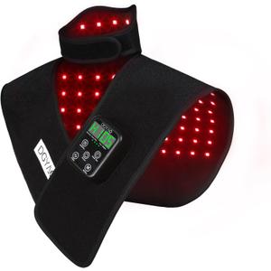Cordless Red Light Therapy for Neck Shoulder Pain Relief 6000mAh Battery Portable Near Infrared Therapy Devices Wearable Wrap for Upper Back Neck Shoulders Body Muscle Relax Treatment Pad (Cordless Shouder Belt)