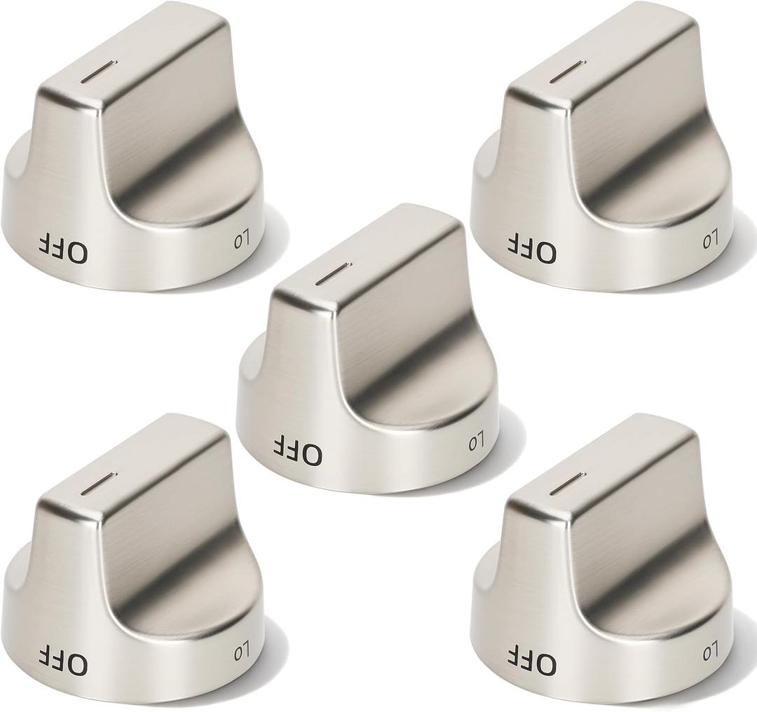 Metal W10850015 W11239985 Knobs Compatible with Whirlpool Gas Range Knobs | WFG525S0HZ1 WFG550S0HZ0 WFG525S0HZ0 WFG525S0JV0, W11032553 Range Oven Knob Replace PD00061875 4845290 AP6333411 PS12578779