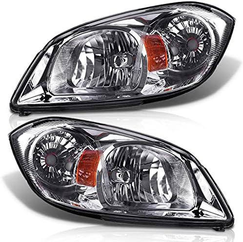 Amazon.com: SHAREWIN for 2005-2010 Chevy Cobalt Headlight Assembly for 2005 2006 Pursuit and 2007 2008 2009 Pontiac G5 Clear Lens Chrome Housing with Amber Reflector Headlamp Replacement Driver and Passenger Pair : Automotive