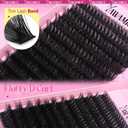 Yawamica Fluffier Lash Clusters Kit with Remover Wispy Cluster Eyelash Extensions 12-20mm Eyelash Clusters 200D Volume Lash Extension Kit D Curly Cluster Lashes with Bond and Seal Remover Tweezers