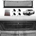 Muslogy Truck Bed Cargo Net Trunk Netting Compatible with Rivian R1T 2026 2025 2024 2023 2022 Accessories, Pickup Cargo Organizer SUV Sedan Storage Net w/Heavy Duty Carabiners
