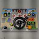 Toddlers Busy Board with Led Light Switch Montessori Wooden Educational Toys for Baby Boys Age 3 4 5 Year Old, Fidget Board Sensory Toy Preschool Learning Fine Motor Skills