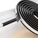 ESUFEIR 196" Wedge Sliding Window Weather Stripping Door Gap Filler,Adhesive Window Insulation for Winter Door Seal Strip,Soundproof Foam Tape for Frame,Black