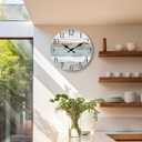 Wall Clock, 16 Inch Silent Non Ticking Wall Clocks Battery Operated, Rustic Clocks Decorative for Living Room, Kitchen, Bathroom, Bedroom