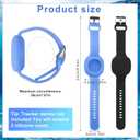 2pcs Silicone Bracelets for Tile Mate 2024, Waterproof Protective Case Holder Accessories for Kids Teen Elderly (Blue, Black)