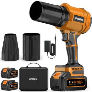 Cordless Leaf Blower with 2 Batteries & Charger - 990,000 RPM Electric Handheld Blower, Lightweight, Double Run Time for Lawn, Yard, Patio, Garden Cleaning