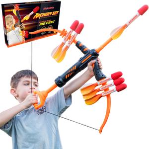 Atlasonix Bow and Arrow - Bow and Arrow for Kids | Outdoor Archery Shooting Toy for Boys and Girls Ages 4-12, Fun Outdoor Games for Boys Age 8-12 Birthday