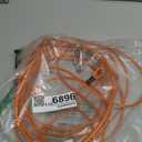 jenico Dog Tie Out Cable, 10/15/20/30/40/50/70/100/150FT Runner Cable with Swivel Hook and Shock Spring, Dog Leash Run Tether for Yard Outdoor and Camping,for Small to Medium Pets Up to 500 LBS (Orange)