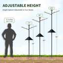 LONA Heavy Duty Bird Feeder Pole - 105 Inch Adjustable Height with 0.9-Inch Dia Bird House Pole Mount Kit for Outdoors, Squirrel Proof Baffle, 5-Prong Base, Bird Feeder Stand for Hanging Feeders